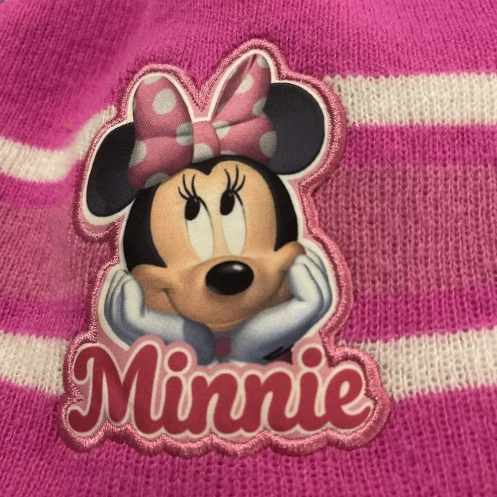 Lot Of 3 Hats / Caps 1 NWT Disney Minnie Mouse Cap W/ Sunglasses 1 Beanie, 1 Cap